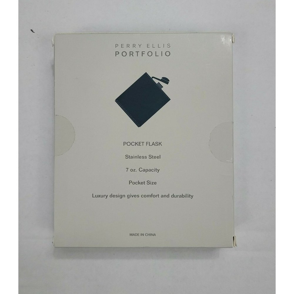 Perry Ellis Mens Flask Black Dad's Emergency 7 oz - Picture 4 of 11